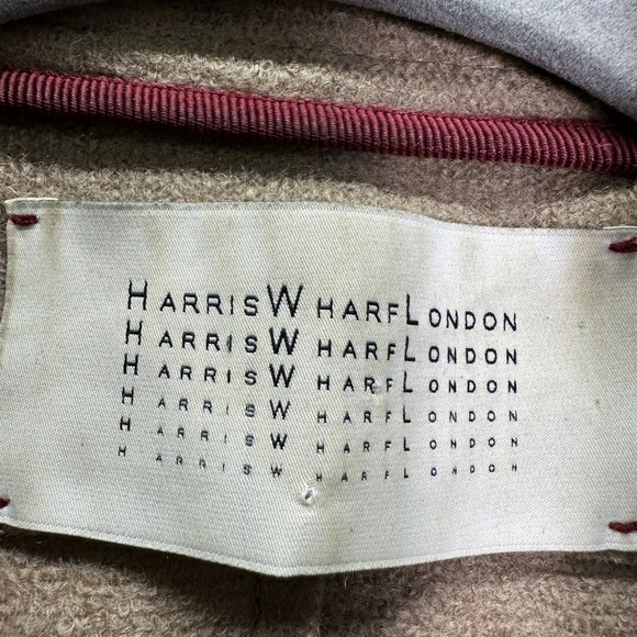 Harris Wharf London Women's Pressed Wool Coat Single Breasted Unlined Size S - Picture 4 of 12